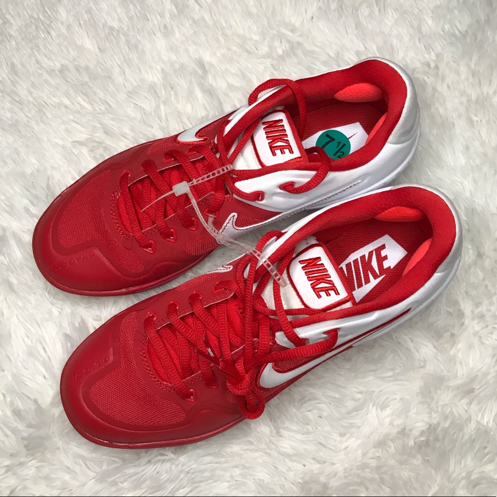 HP 🥳 NEW Nike Zoom Air Alpha Baseball Cleats Blood Red - Picture 7 of 11